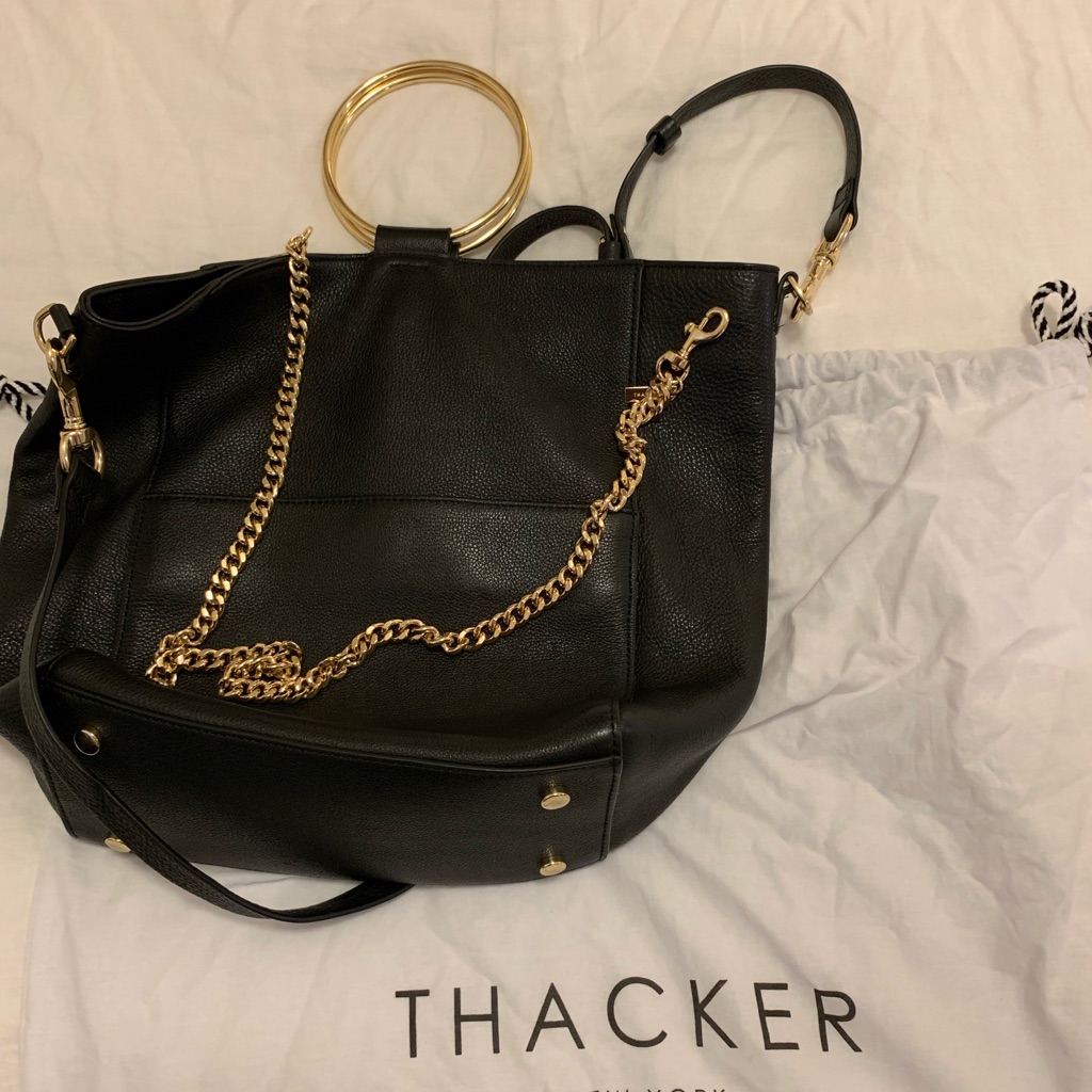 Thacker Circle Leather Shoulder Bag